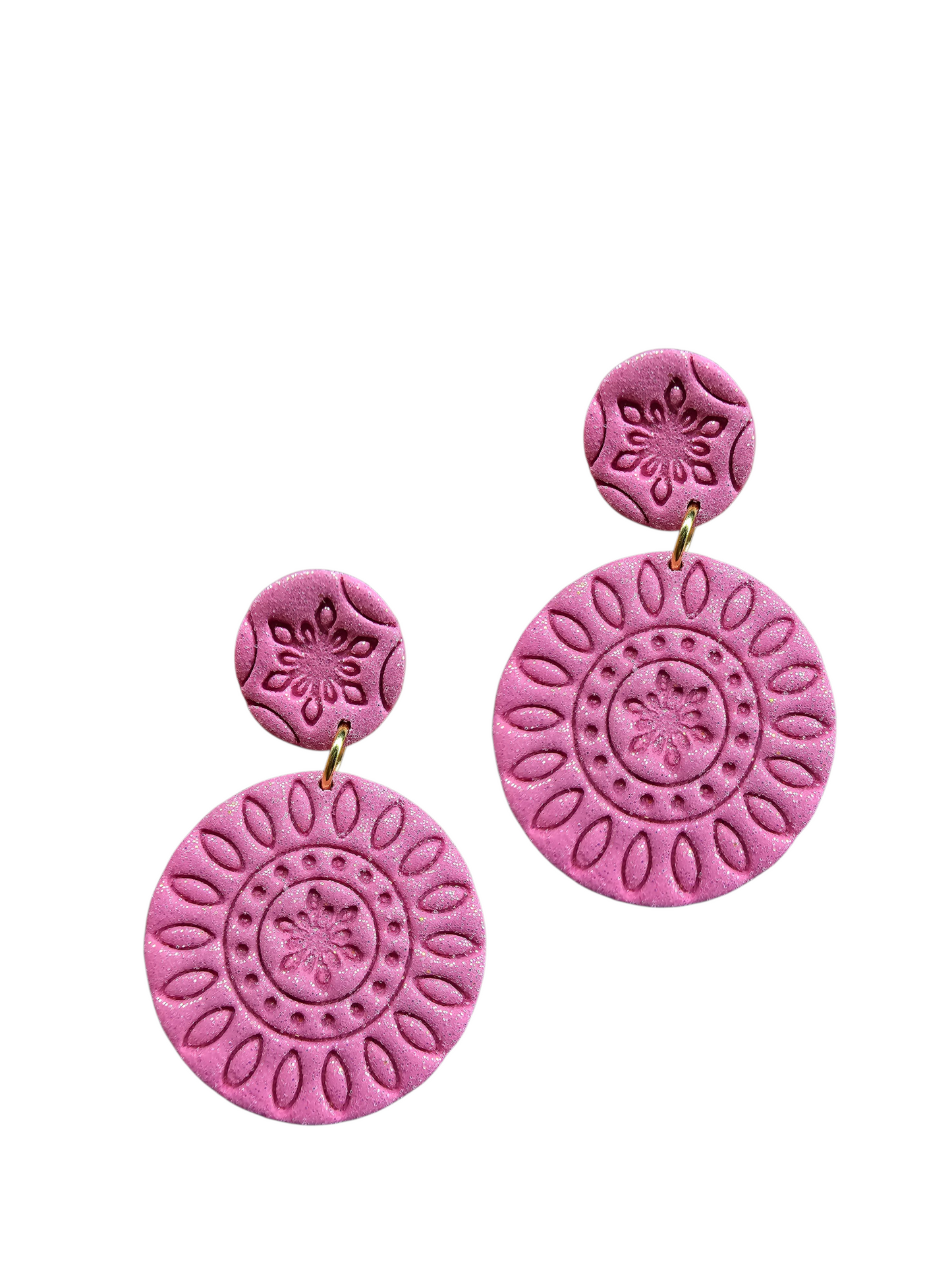 Astoria Snowflake Polymer Clay Dangle Earrings