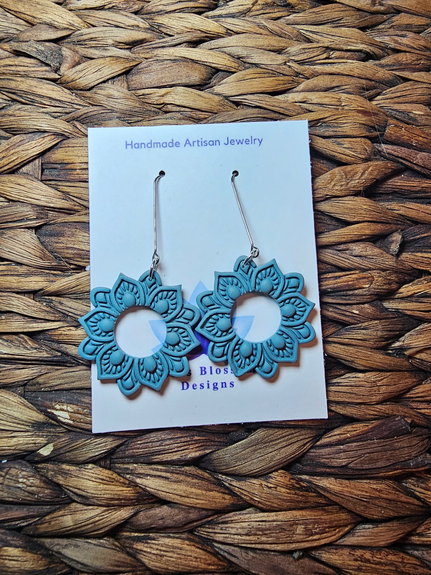 Mandala Circle Dangle - Polymer Clay Earring