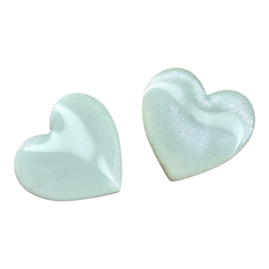 Polymer Clay Heart Stud Earrings