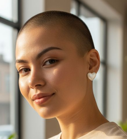 Polymer Clay Heart Stud Earrings