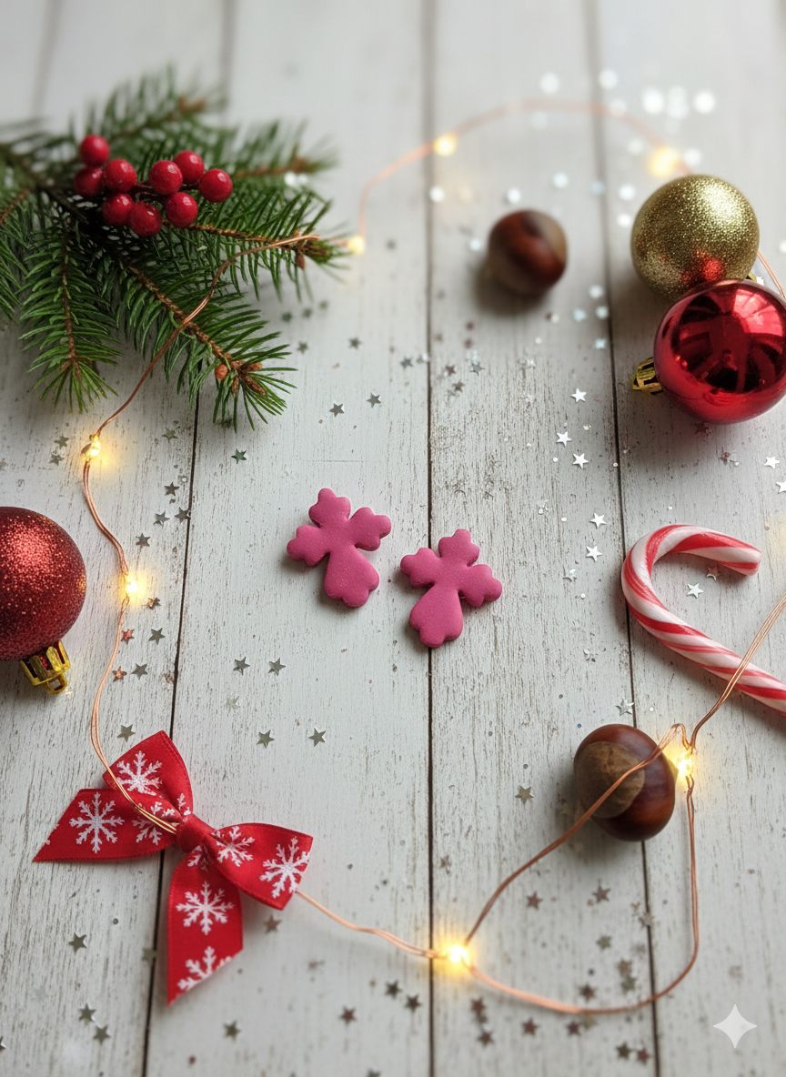 The Cross Collection- Polymer Clay Cross Stud Earrings