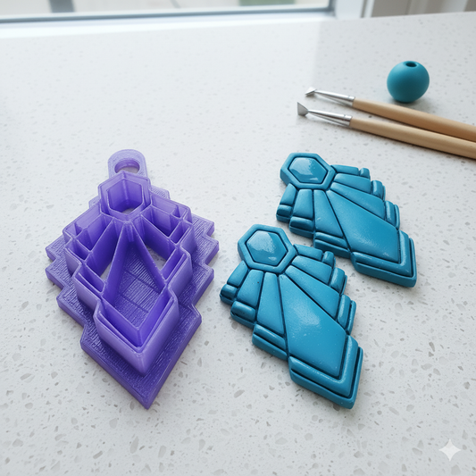 Art Deco Polymer Clay Cutter #6