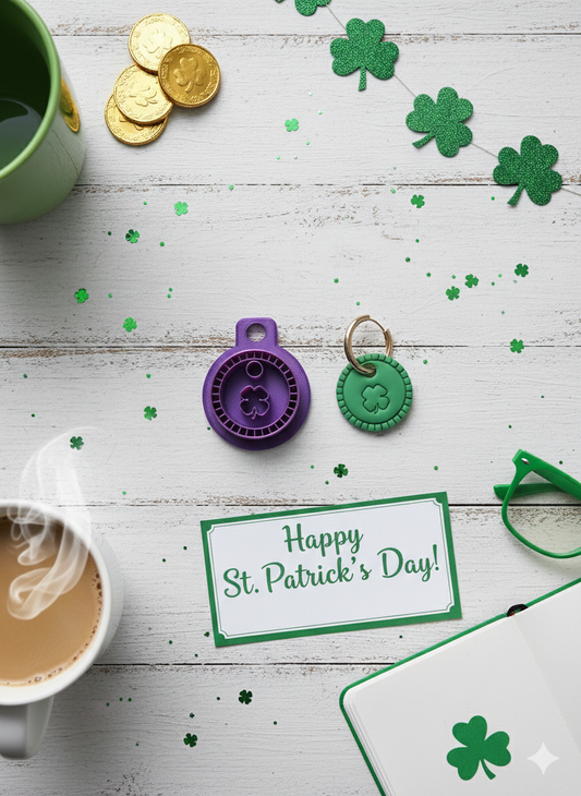 Polymer Clay Cutter Tool - Shamrock Medalian Charm