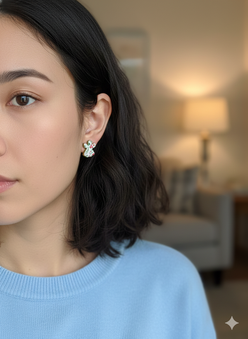 Angel Studs - Polymer Clay Earrings