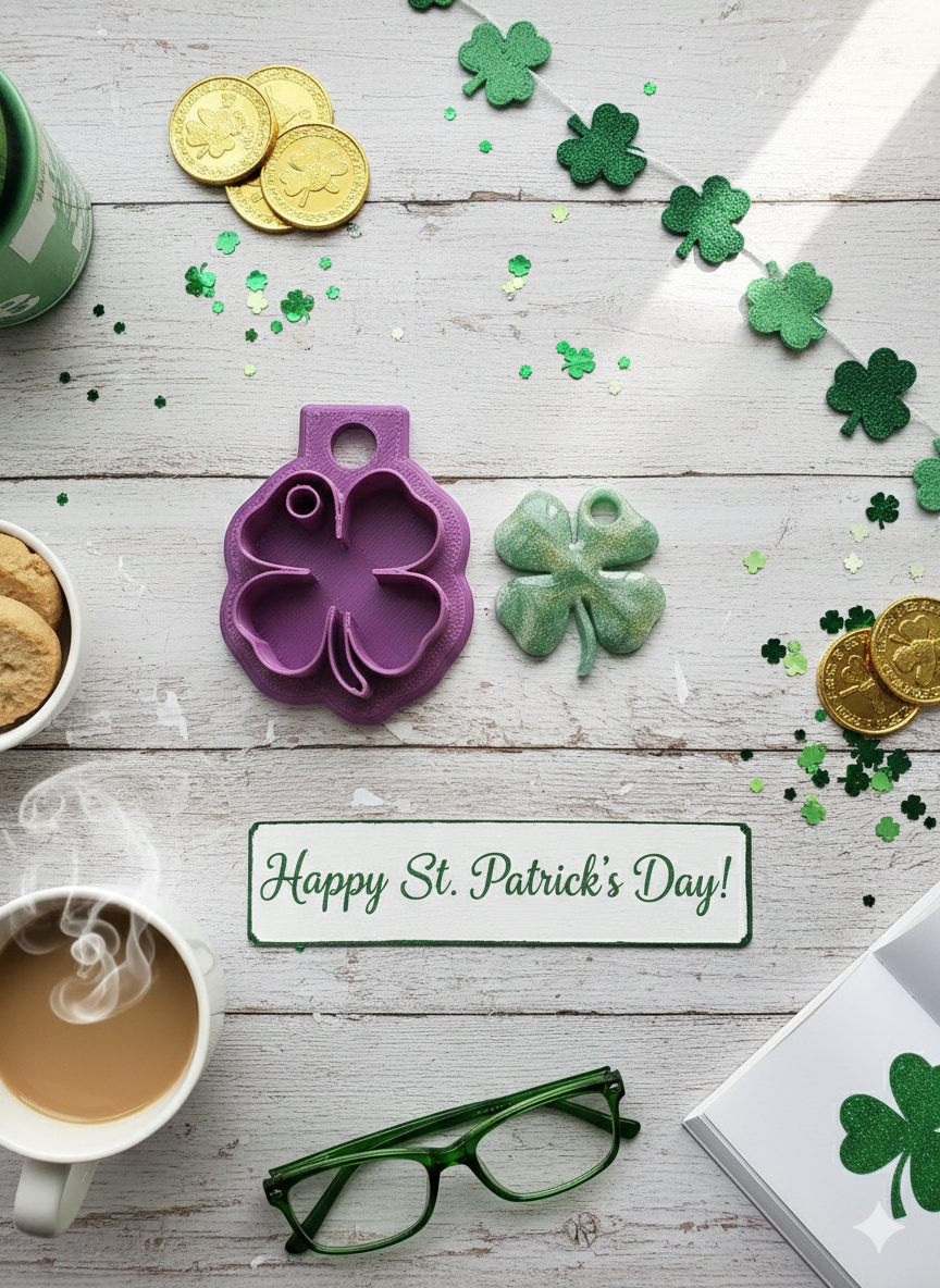 Polymer Clay Cutter Tool - Shamrock Earring Charm